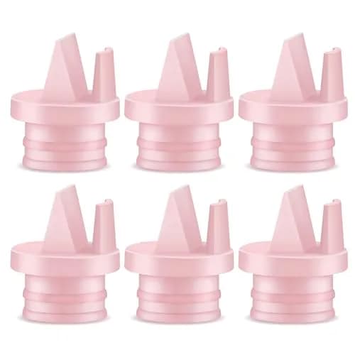 Maymom Duckbill Valve with Pull Tab 6 pc Pink | Compatible with Spectra S1, S2, Medela Pumps thumbnail 1