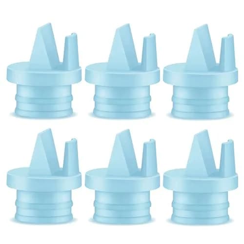 Maymom Duckbill Valves with Pull Tab for Spectra & Medela Pumps, 6 pc Blue | BPA-Free Silicone Replacement Parts thumbnail 1