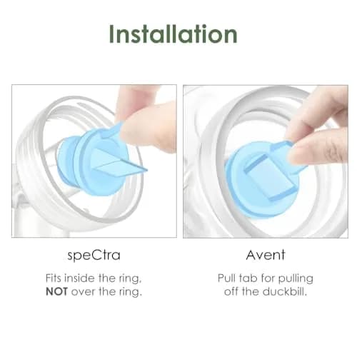 Maymom Duckbill Valves with Pull Tab for Spectra & Medela Pumps, 6 pc Blue | BPA-Free Silicone Replacement Parts thumbnail 5