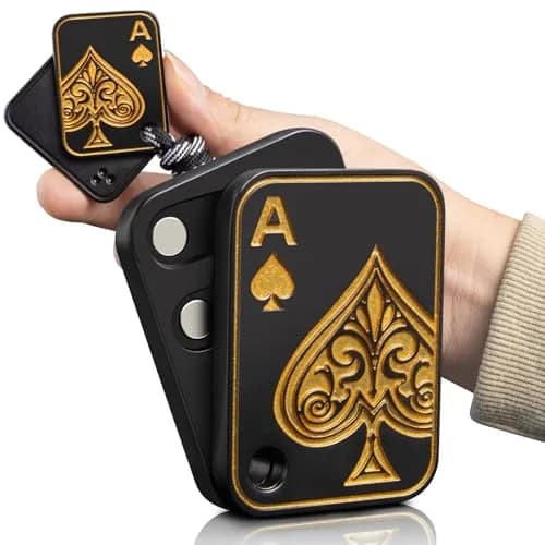 D.G.PLAYER Ace Poker Fidget Slider Black Gold 70g (2.47oz) | Magnetic Stress Relief Toy thumbnail 1