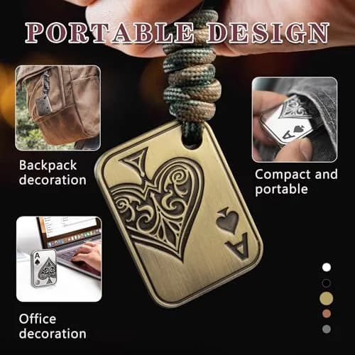 D.G.PLAYER Ace Poker Fidget Slider Gold | Magnetic Stress Relief Toy for Adults (70g / 2.47 oz) thumbnail 4