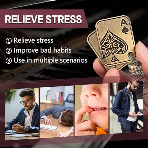 D.G.PLAYER Ace Poker Fidget Slider Gold | Magnetic Stress Relief Toy for Adults (70g / 2.47 oz) thumbnail 6