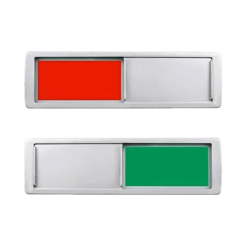LoYinLo Privacy Door Sign Slider 7" x 2" | Blank Office Sign for Vacant Occupied, Do Not Disturb thumbnail 1