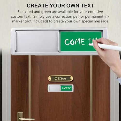 LoYinLo Privacy Door Sign Slider 7" x 2" | Blank Office Sign for Vacant Occupied, Do Not Disturb thumbnail 5