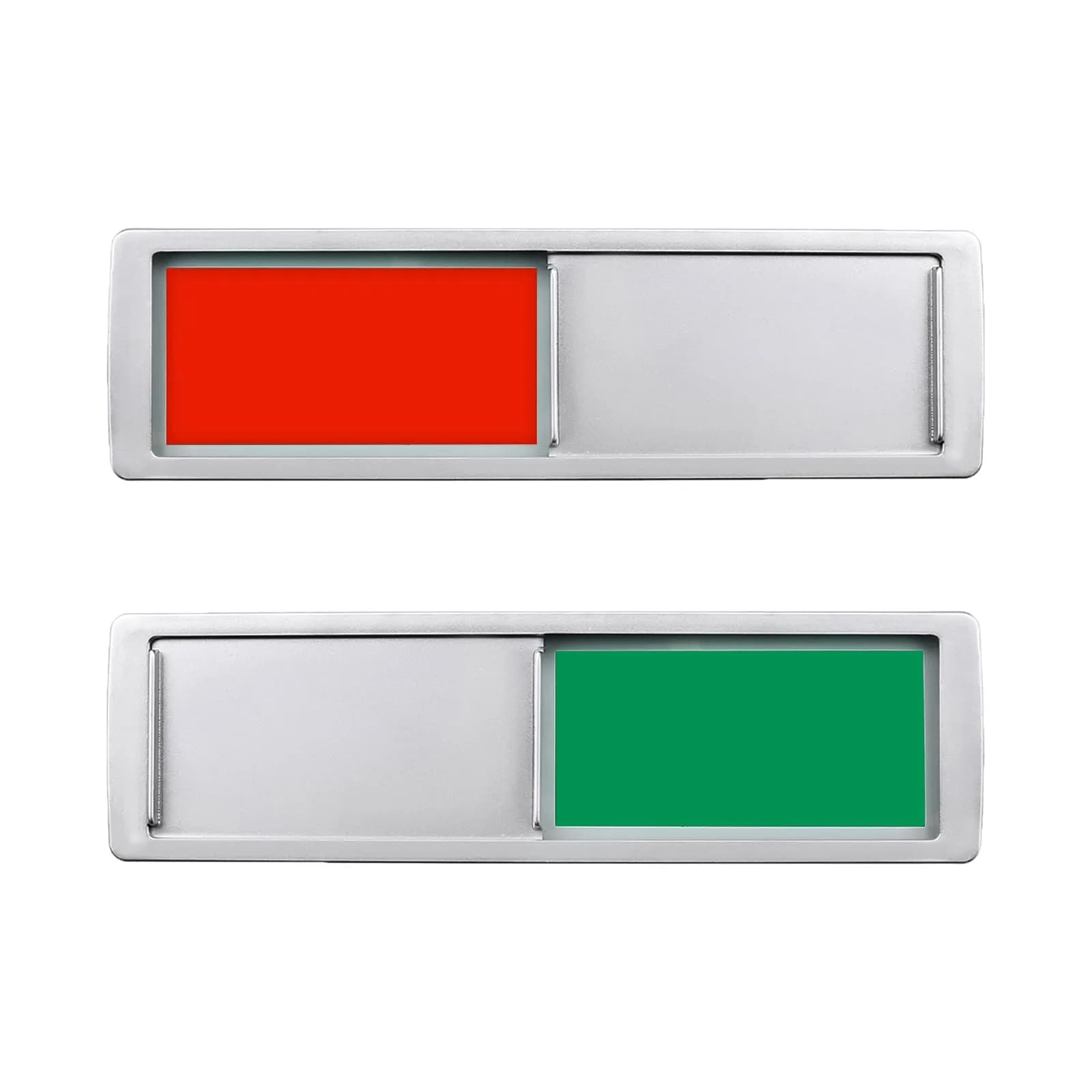 LoYinLo Blank Silver Do Not Disturb Sign 18cm x 5cm | Clear Privacy Indicator for Offices and Homes - main product image