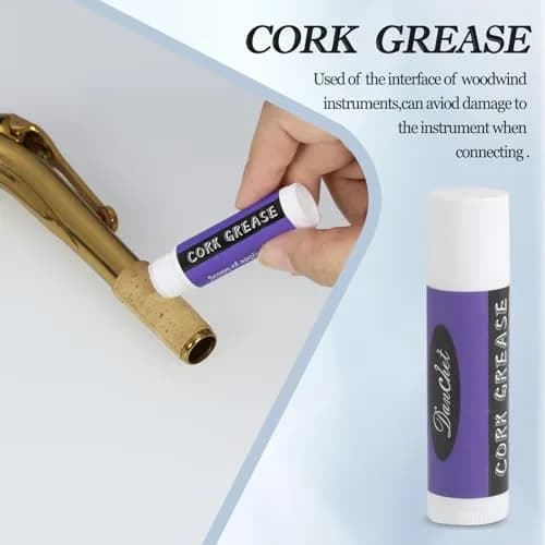 Danchet Saxophone Accessories Soprano Sax Cork Replacement Kit | 2 pcs Cork, Glue, Grease, Knife & Sandpaper thumbnail 4