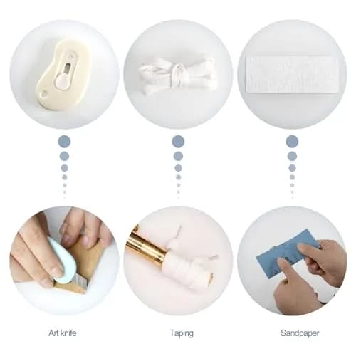 Danchet Saxophone Accessories Soprano Sax Cork Replacement Kit | 2 pcs Cork, Glue, Grease, Knife & Sandpaper thumbnail 5