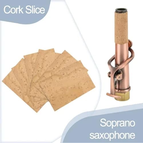 Danchet Saxophone Accessories Soprano Sax Cork Replacement Kit | 2 pcs Cork, Glue, Grease, Knife & Sandpaper thumbnail 3