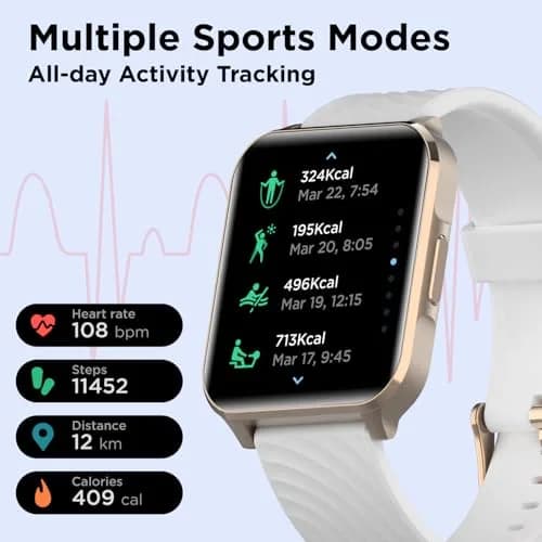 Motorola Moto Watch 70 - Health & Fitness Bluetooth Smartwatch 1.69" LCD Rose Gold | Advanced Health Features thumbnail 2