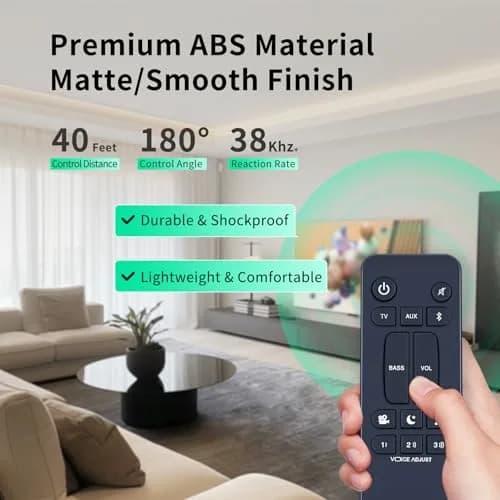 WDZP Universal Soundbar Remote Control for Polk Audio Signa S1 S2 S3 | No Programming, 180° Infrared, 12m Range thumbnail 5