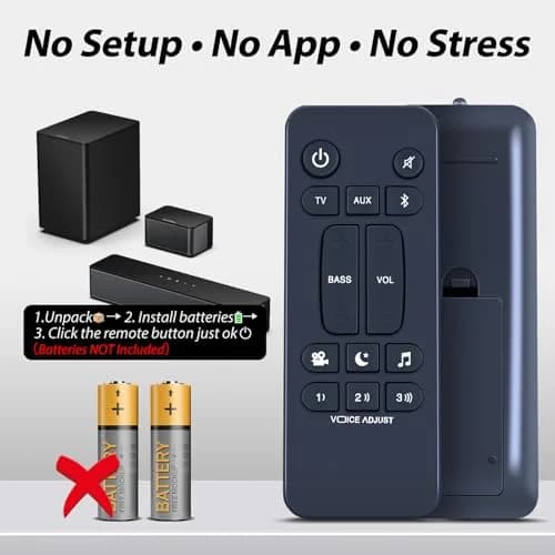 WDZP Universal Soundbar Remote Control for Polk Audio Signa S1 S2 S3 | No Programming, 180° Infrared, 12m Range thumbnail 6