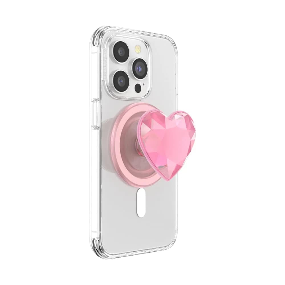PopSockets Phone Grip for MagSafe Dichroic Heart | Magnetic Magnetic Holder- Secure, Stylish, Compatible with iPhone 12+