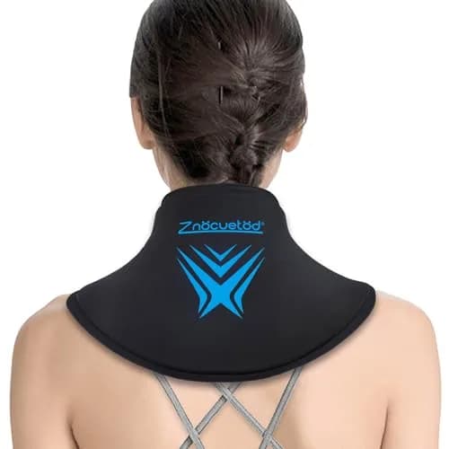ZNÖCUETÖD Neck Ice Pack Wrap Reusable Gel Ice Packs for Cervical Injuries Pain Relief, Black thumbnail 1