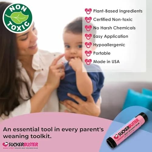 Suckerbuster Organic Baby Weaning Balm Stick 0.2ml (0.10 Fl Oz) | Gentle Weaning for Mothers & Babies thumbnail 6