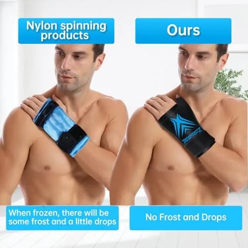 ZNÖCUETÖD Wrist Ice Pack Wrap with Thumb Support | Black, One Size thumbnail 5