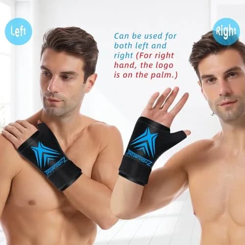 ZNÖCUETÖD Wrist Ice Pack Wrap with Thumb Support | Black, One Size thumbnail 9