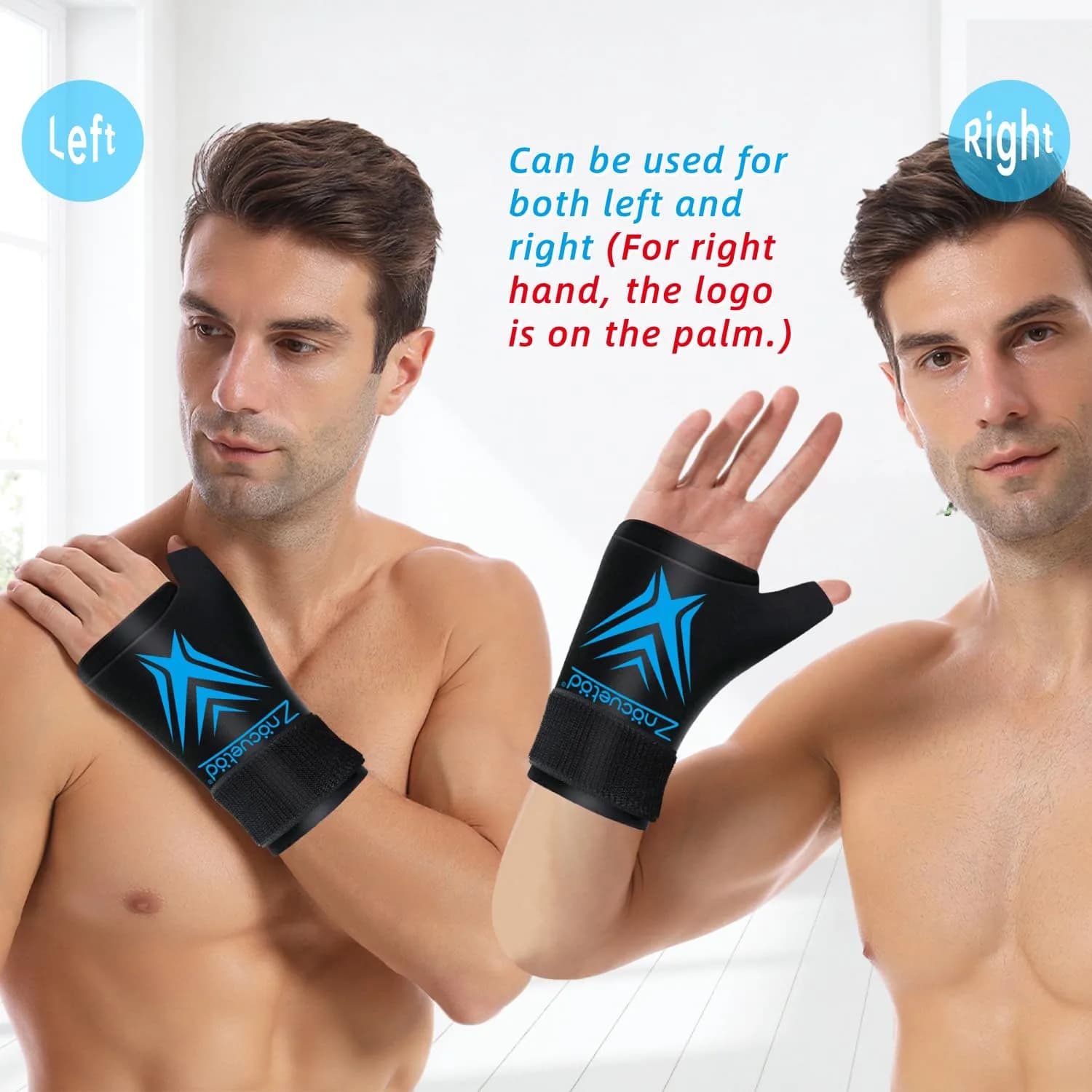 ZNÖCUETÖD Wrist Ice Pack Wrap with Thumb Support | Black, One Size - view 9