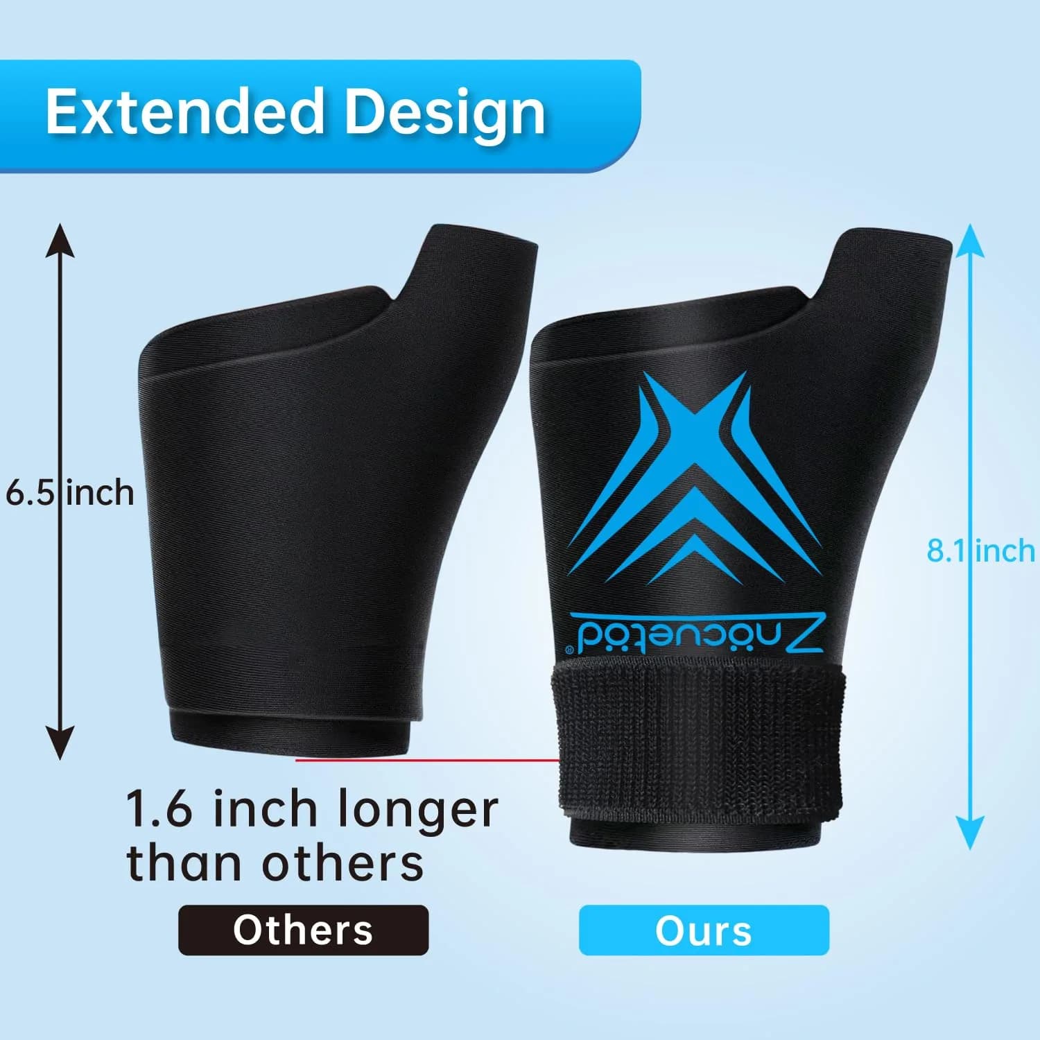 ZNÖCUETÖD Wrist Ice Pack Wrap with Thumb Support | Black, One Size - view 3