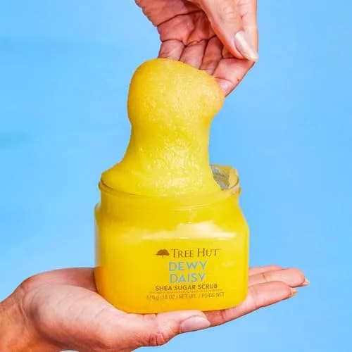 Tree Hut Shea Sugar Scrub, Dewy Daisy, 18 oz | Exfoliating & Nourishing Body Treatment thumbnail 6