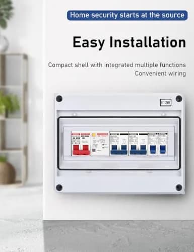 DIHOOL 120V 240V Circuit Breaker 32A | Residual Current & Surge Protection (120-240V AC, DIN Rail Mount, 2 Poles) thumbnail 6