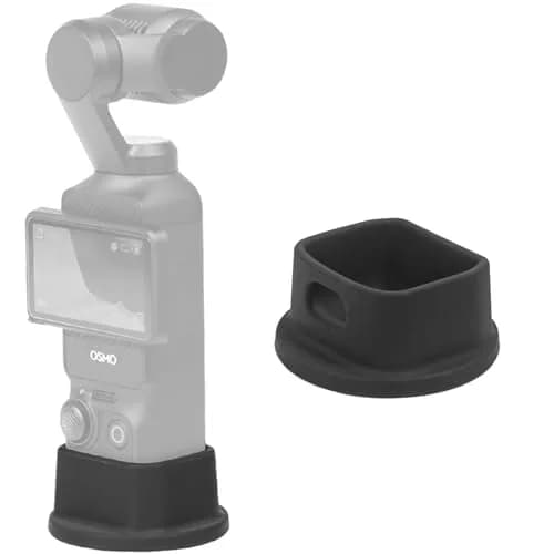 FiTSTILL Black Silicone Non-Slip Desktop Mount for DJI Osmo Pocket 4/3, Lightweight and Compact, with Charging Opening | Stable Desktop Base thumbnail 1