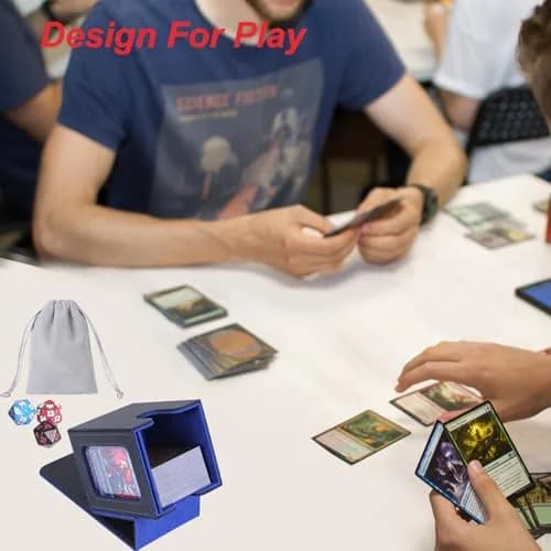AFIING Commander Deck Box for 100 Double Sleeved Cards | Fits MTG EDH TCG with Side Window & Dividers thumbnail 6