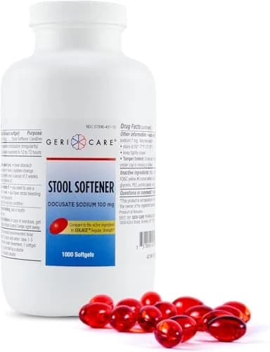 GeriCare Docusate Sodium Stool Softener 100mg | Gentle Adults Daily Laxative for Constipation thumbnail 1