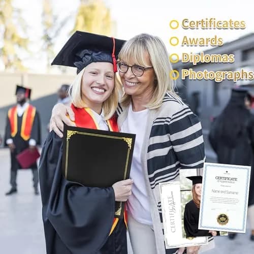 COIDEA Black Certificate Holders 10-Pack | 24.4cm x 30.6cm (9.4" x 12") Diploma Covers thumbnail 5