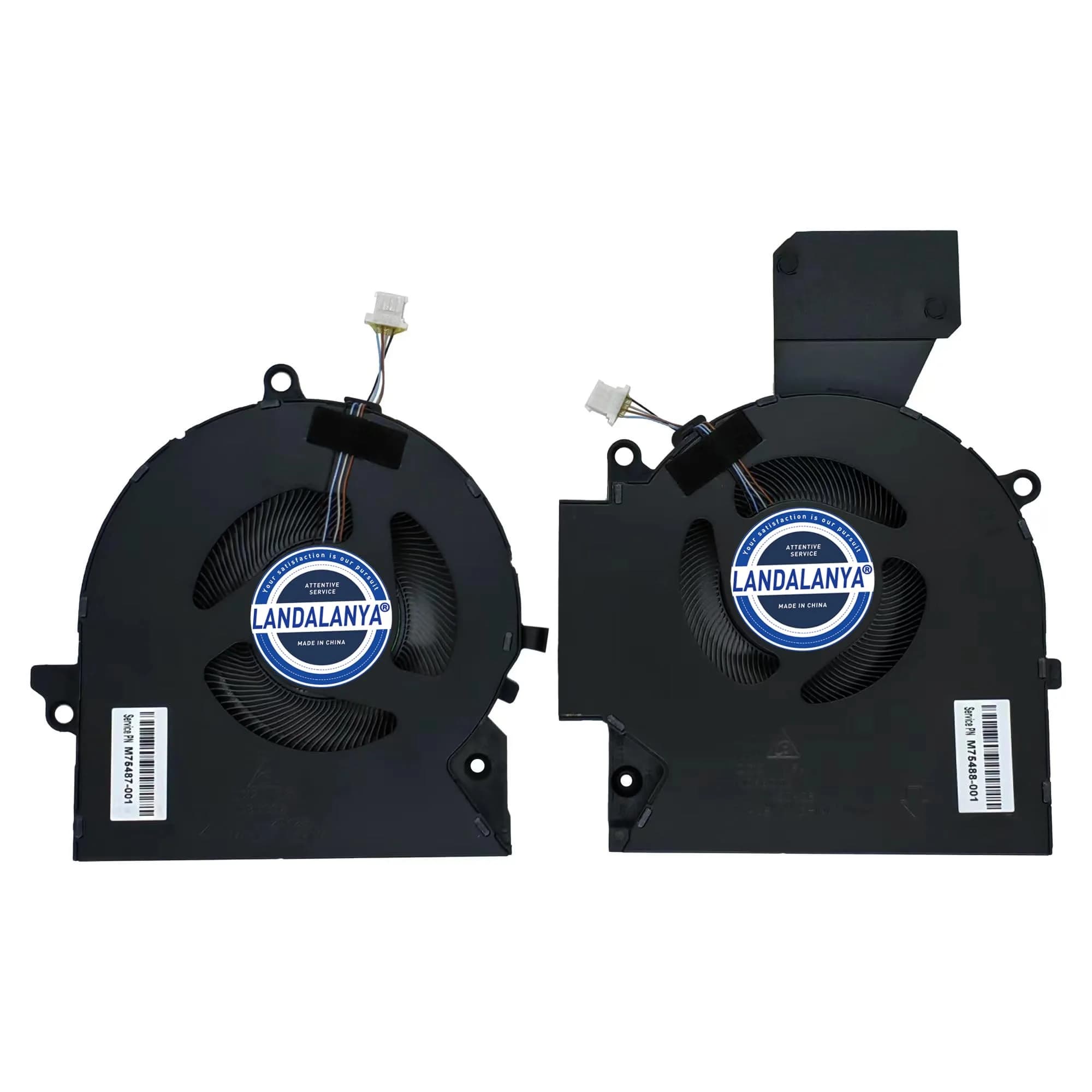 LANDALANYA Replacement CPU and GPU Cooling Fan for HP OMEN 16-B 16-C (12V, 3-Pin) | 6dB Silent Operation