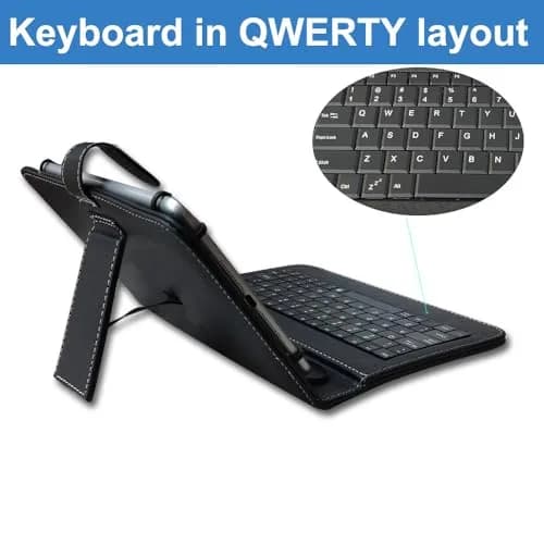 ENJOY-UNIQUE Black QWERTY Keyboard Case for 9.7-11 inch Tablets | USB-C Port, PU Leather, Universal Fit thumbnail 5