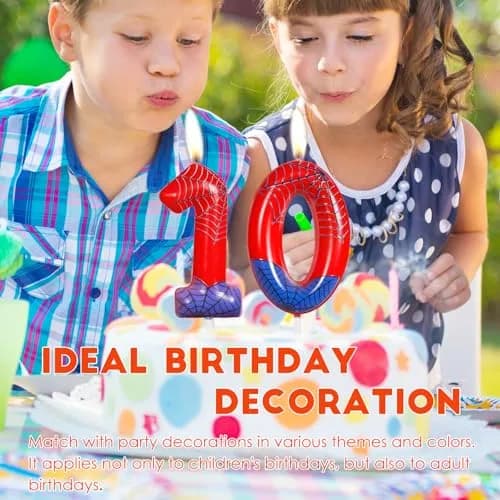 Hongplus 4th Birthday Candles Number 4 | Spider Cartoon Cake Topper for Kids & Adults thumbnail 3