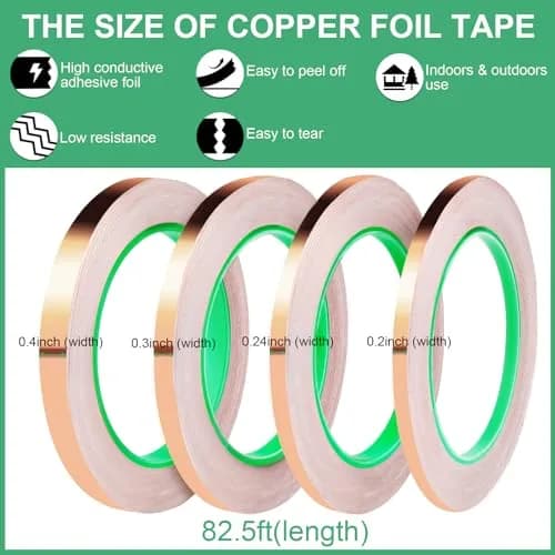 LOVIMAG Copper Foil Tape 25mm (0.98 Inch) x 82.5ft | High Conductivity Industrial Adhesive Tape thumbnail 3