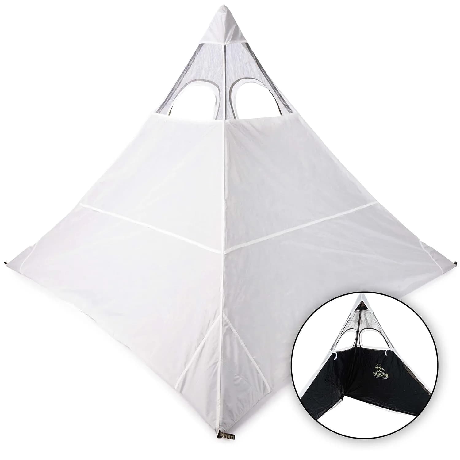 Nukem Snow Cover for Hunting Blinds - Solid White | Non-UV Reflective Material with Stubble Straps — Standard
