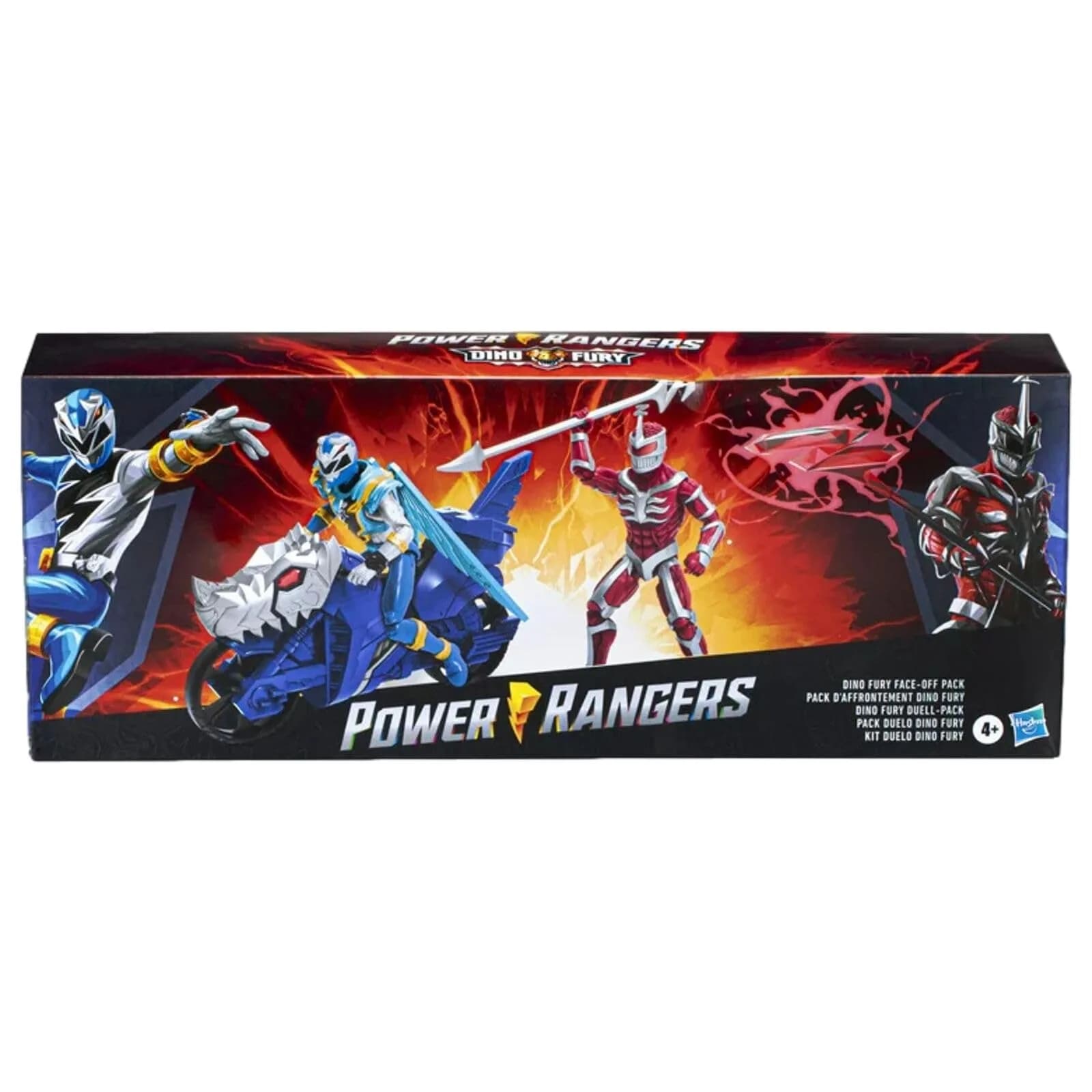 Power Rangers Dino Fury Face-Off Pack: Blue Ranger with Cycle & Lord Zedd Action Figure | 6-inch Scale - main product image