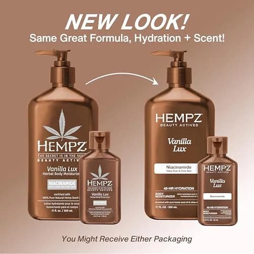 Hempz Mini Vanilla Lux Herbal Body Moisturizer 2.25 oz. | Hydrates & Nourishes with Natural Hemp Seed Oil thumbnail 2