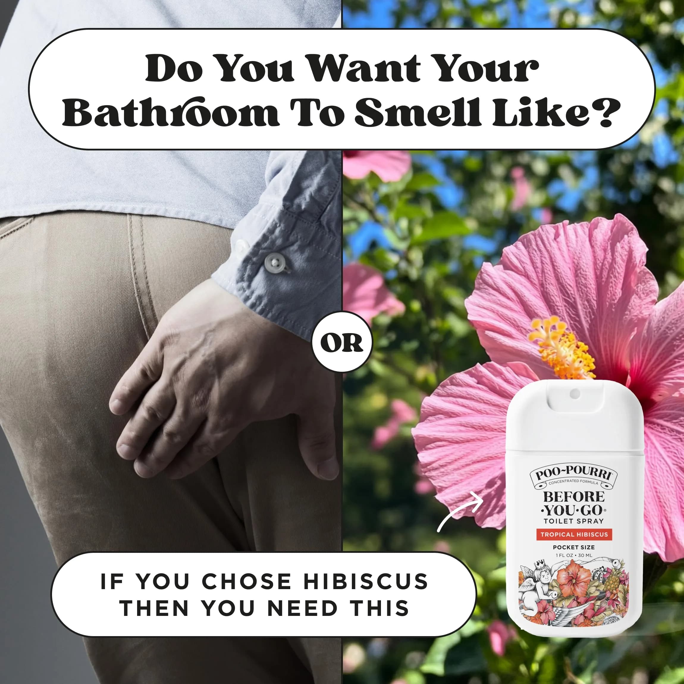 Poo-Pourri Tropical Hibiscus Pocket Toilet Spray 30ml (1 Fl Oz) | Essential Oils Odor Deodorizer - view 6