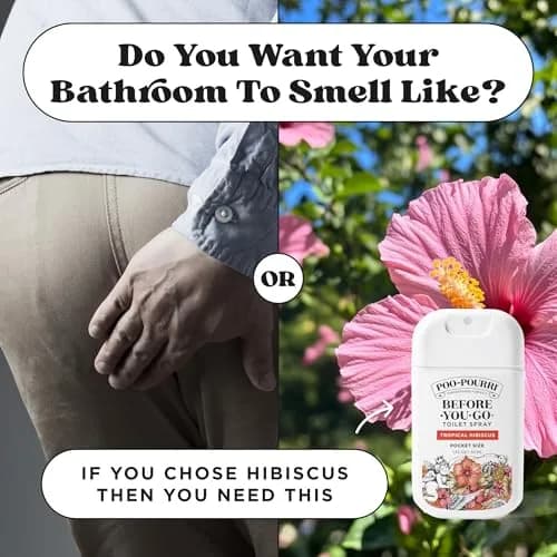 Poo-Pourri Tropical Hibiscus Pocket Toilet Spray 30ml (1 Fl Oz) | Essential Oils Odor Deodorizer thumbnail 6