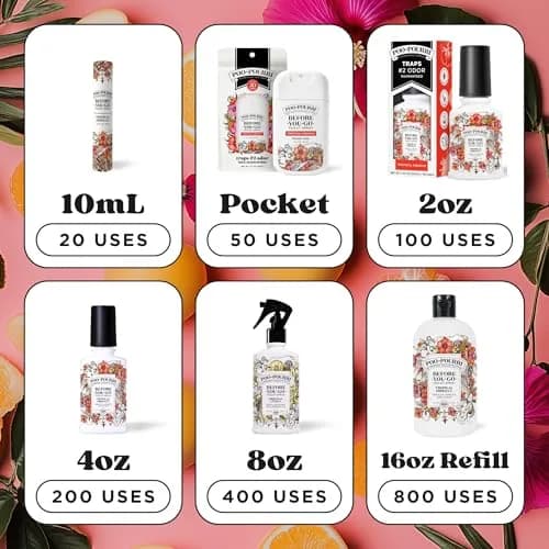Poo-Pourri Tropical Hibiscus Pocket Toilet Spray 30ml (1 Fl Oz) | Essential Oils Odor Deodorizer thumbnail 7