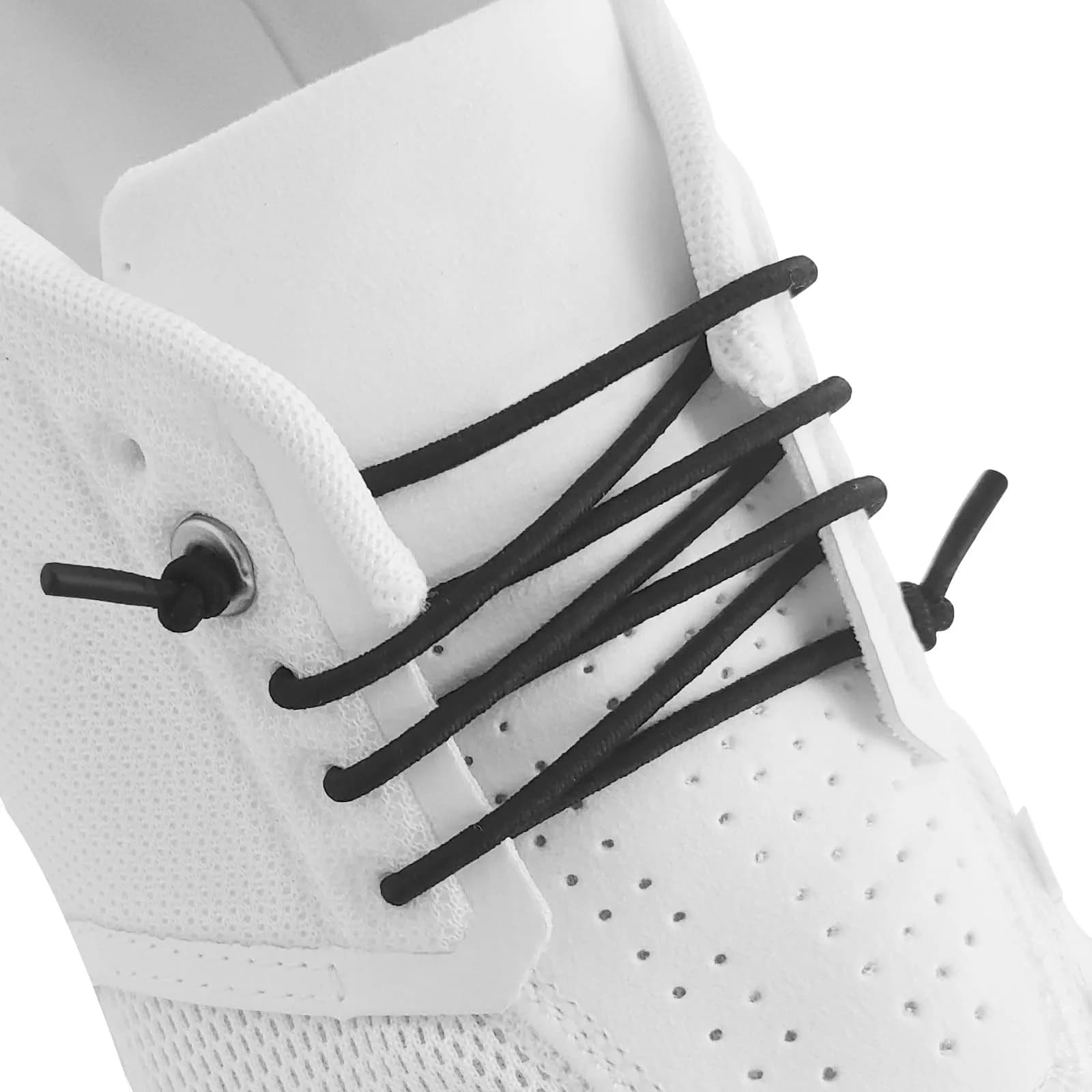 UamGlsob Elastic Speed Laces for On Cloud 5, 6 Running Shoes | No Tie, Stretch, Black, 34in