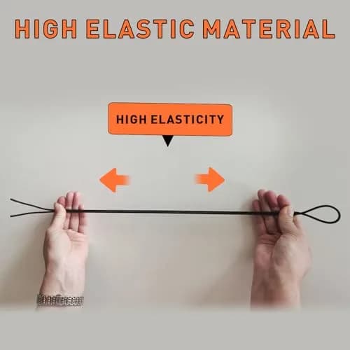 UamGlsob Elastic Speed Laces for On Cloud 5, 6 Running Shoes | No Tie, Stretch, Black, 34in thumbnail 4