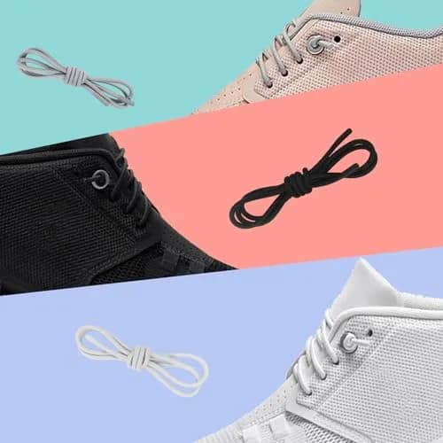 UamGlsob Elastic Speed Laces for On Cloud 5, 6 Running Shoes | No Tie, Stretch, Black, 34in thumbnail 5