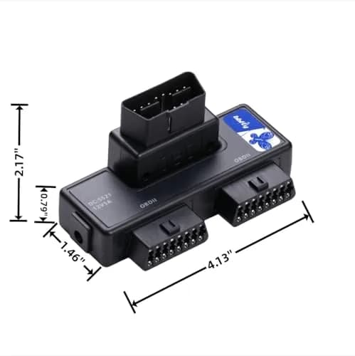 bbfly B33 OBD2 Splitter 1 Male to 2 Female J1962 Adapter with Rotatable Port | 12V 5A DC Connector thumbnail 6