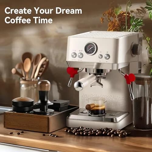 MHW-3BOMBER 53.35mm Espresso Coffee Tamper with Three Spring Loaded Calibrated Espresso Tamper 30lbs | Titanium Coating Black thumbnail 6