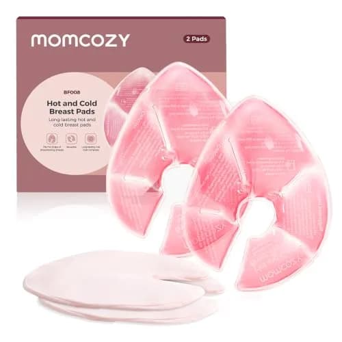 Momcozy Larger Breast Therapy Packs, Hot & Cold Gel Pads with Covers, 2 Count | Essential for Breastfeeding & Postpartum Recovery thumbnail 1