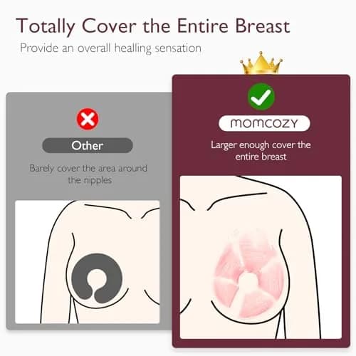 Momcozy Larger Breast Therapy Packs, Hot & Cold Gel Pads with Covers, 2 Count | Essential for Breastfeeding & Postpartum Recovery thumbnail 2
