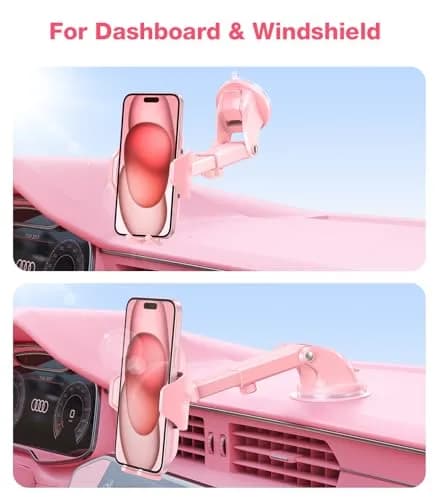 VICSEED Pink Portable Electronic Device Mount | Rally Racing-Grade Stability, 360° Rotatable, Heavy-Duty Suction (4.84-6.93 inch) thumbnail 7