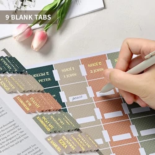 Taja Bible Tabs, 75 Large Print Index Tabs for Old & New Testament | Boho-Inspired Design thumbnail 6