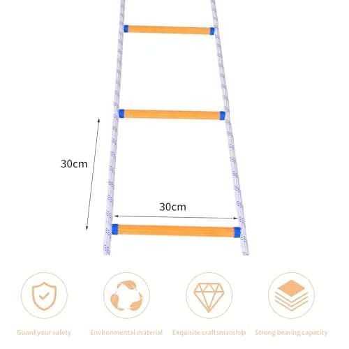 LZ.MZXU Fire Escape Ladder 2 Story, 26.2FT (7.98m) Emergency Portable Rope Ladder | Heavy Duty 2000 lb Capacity thumbnail 4