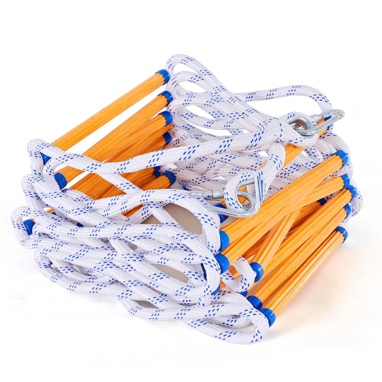 LZ.MZXU Fire Escape Ladder 2 Story, 26.2FT (7.98m) Emergency Portable Rope Ladder | Heavy Duty 2000 lb Capacity — 26.2 FT