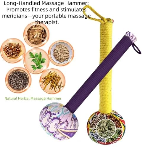 APSWUDR Manual Back Massager Hammer with Mugwort Essence | 0.29 kg (0.6 lb) thumbnail 2